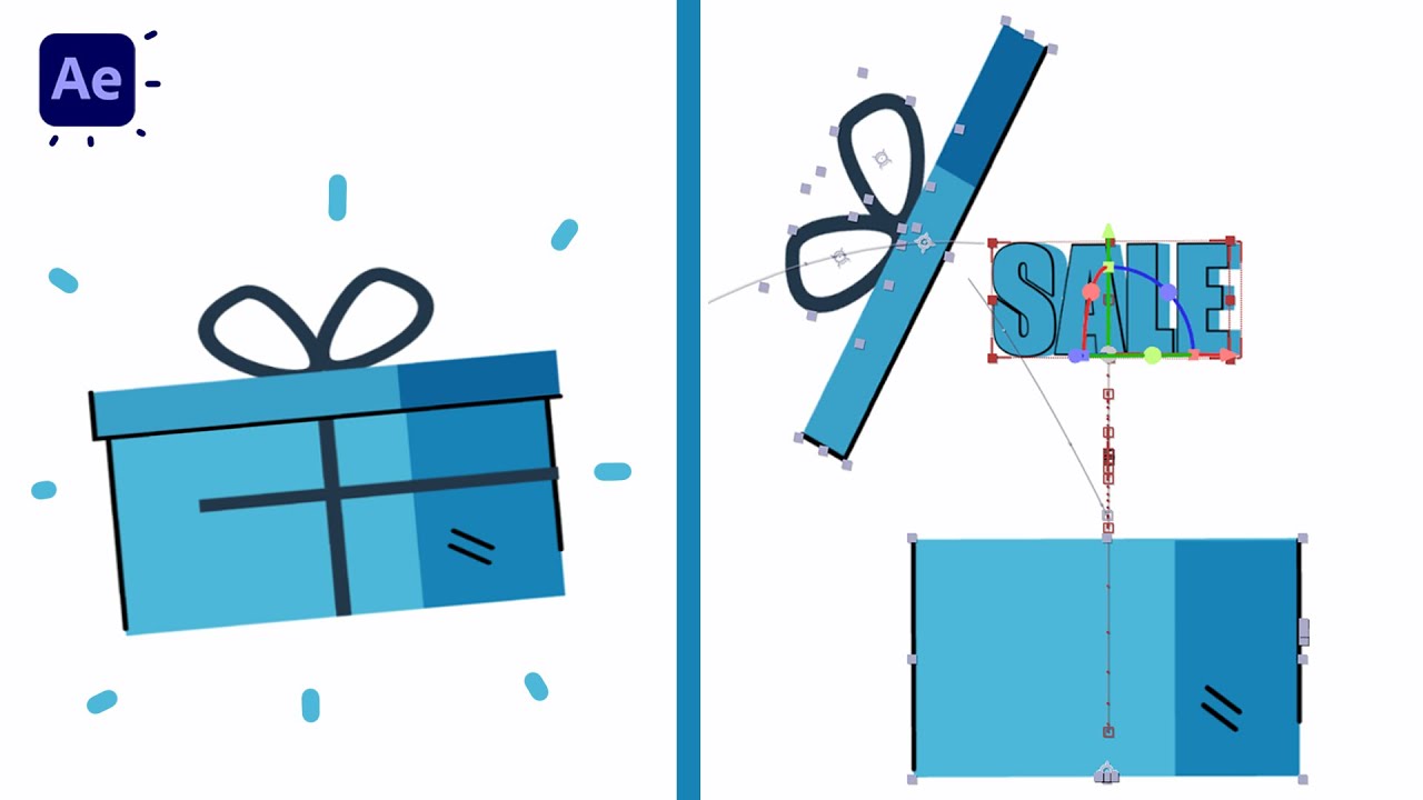 D Text Gift Box Animation In After Effects Tutorials Cg Animation