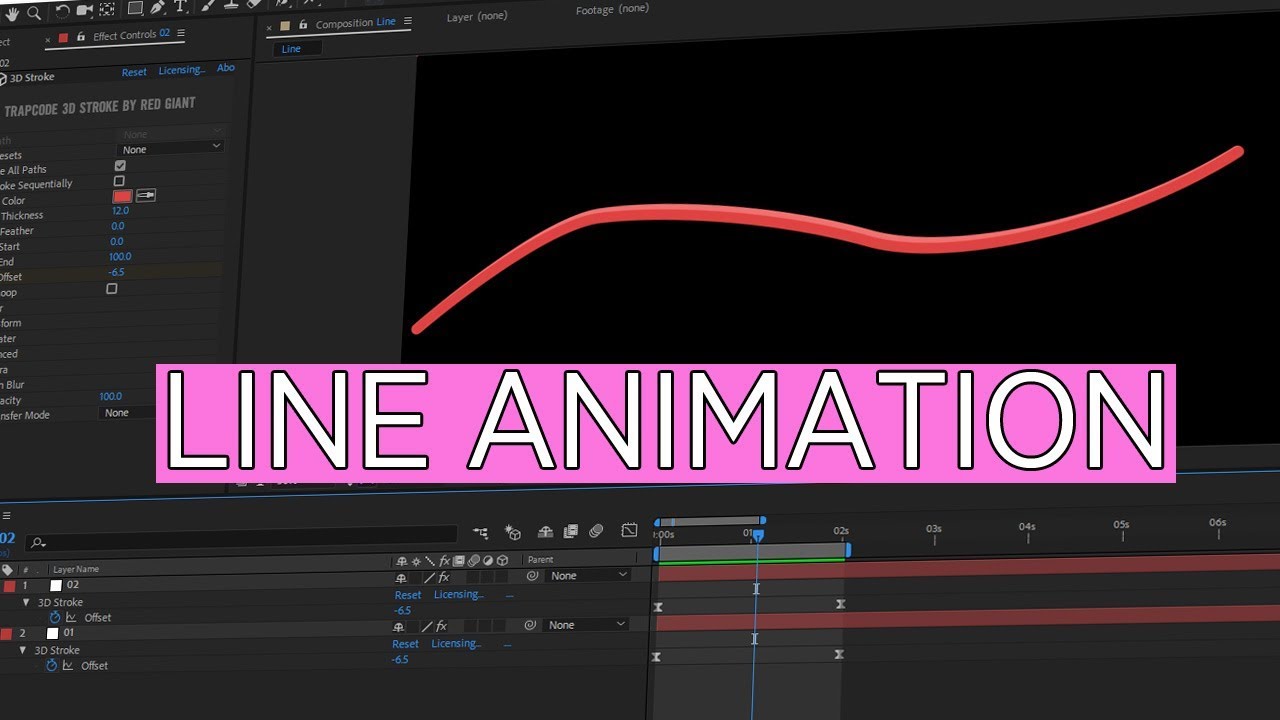3d stroke animation after effects