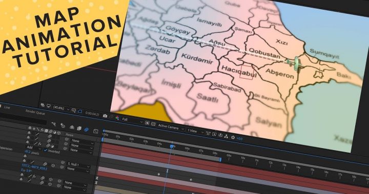Map And Airplane Animation After Effects Tutorial 720x380 