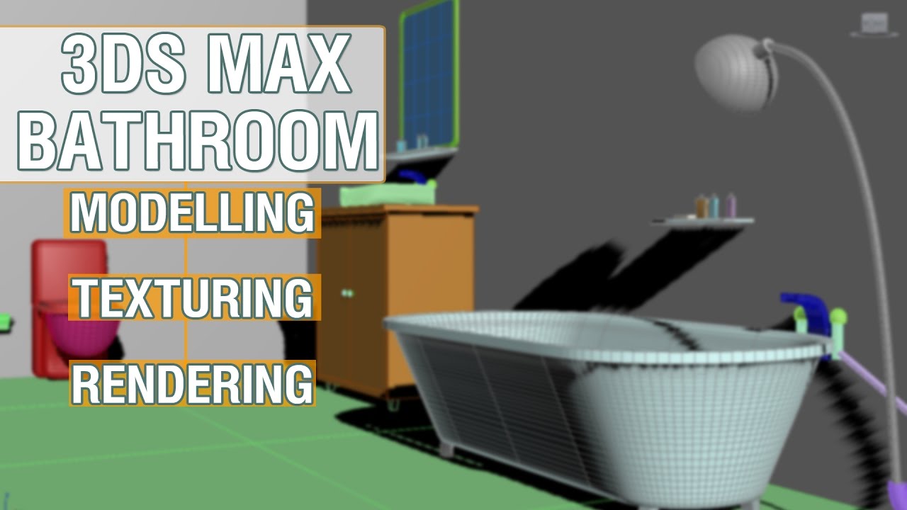 3ds Max Bathroom Modeling + Texturing + Vray Photorealistic Rendering ...