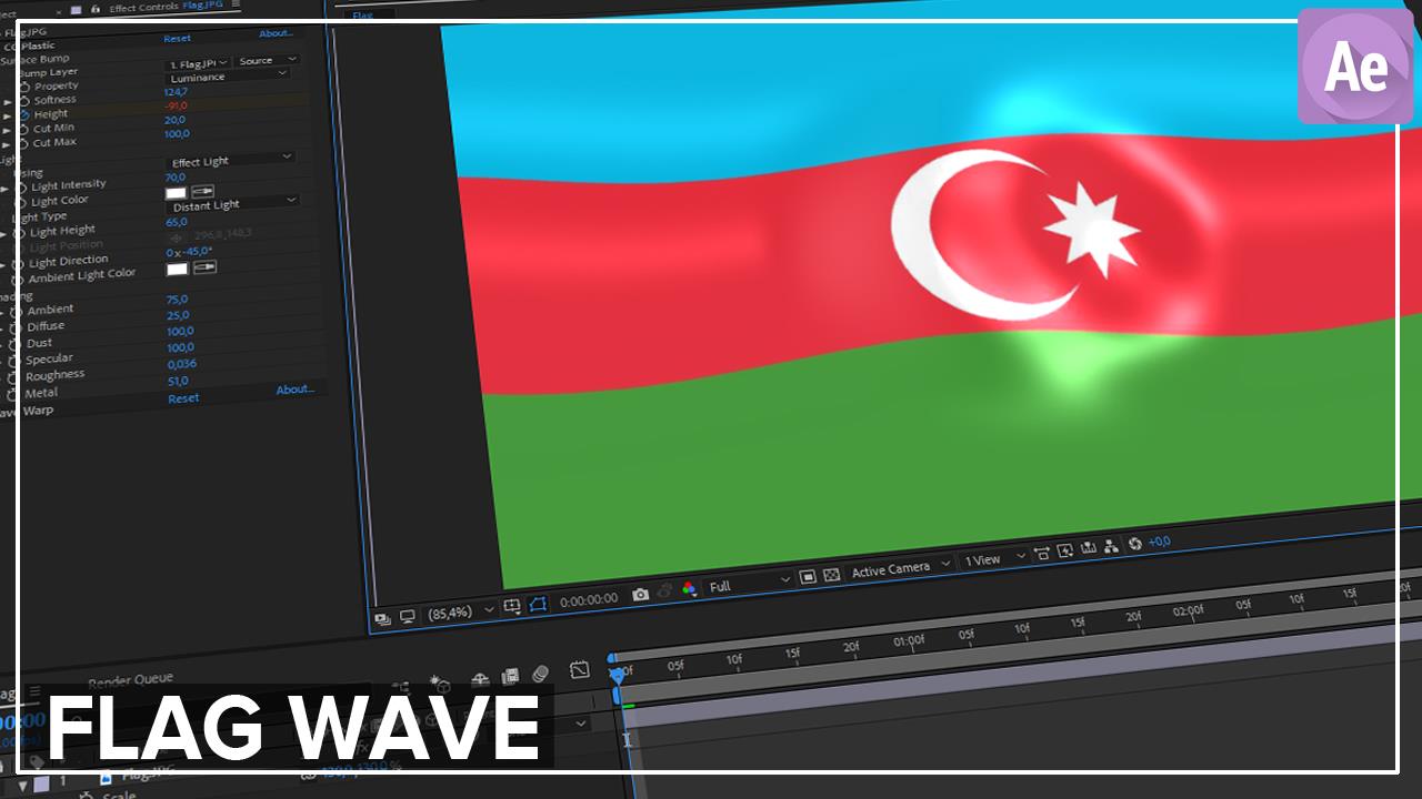 After effects проект флаг