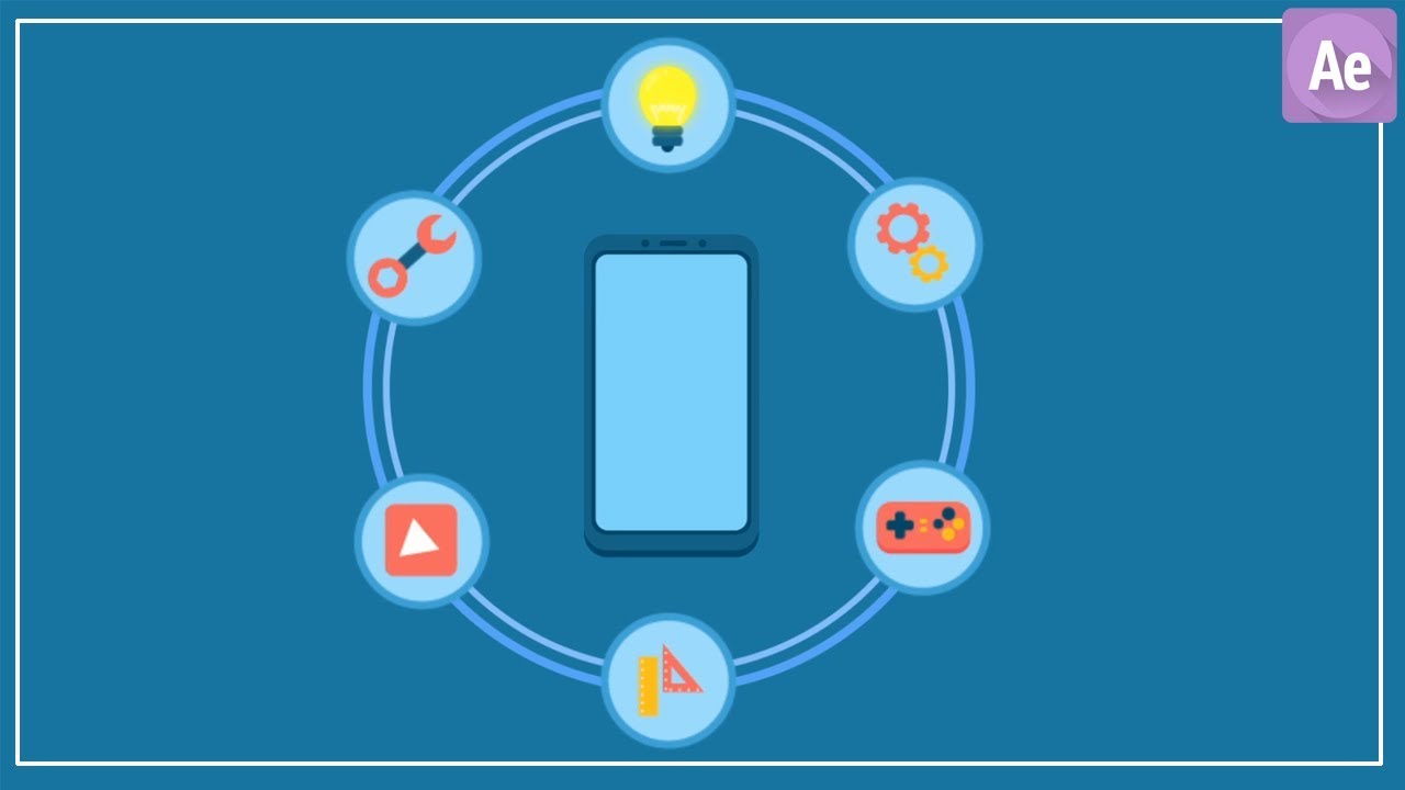 Mobile Functions Animation in After Effects Motion Graphics Tutorial ...