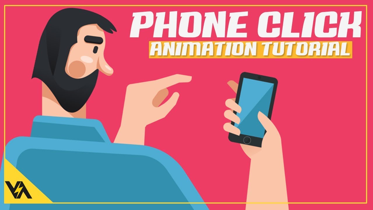 Phone Click Animation Man Click Phone Character Animation in After Effects – CG Animation ...