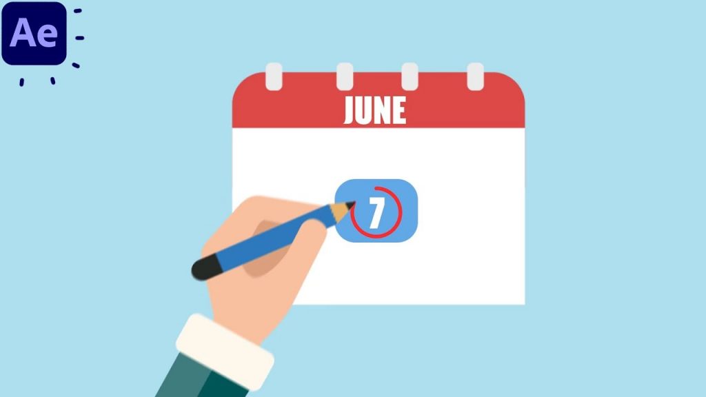 Mark on Calendar Animation in After Effects Tutorials CG Animation