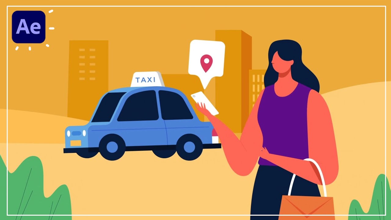 Rodera Animation Explainer Taxi Order Animation in After Effects Tutorials – CG ...