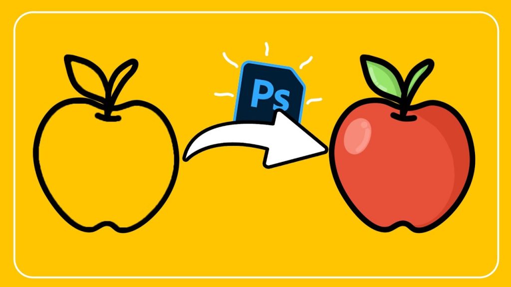 Drawing a Cartoon Apple in Photoshop Step-by-Step Digital Art Tutorial