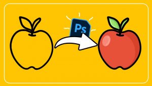 Drawing a Cartoon Apple in Photoshop Step-by-Step Digital Art Tutorial