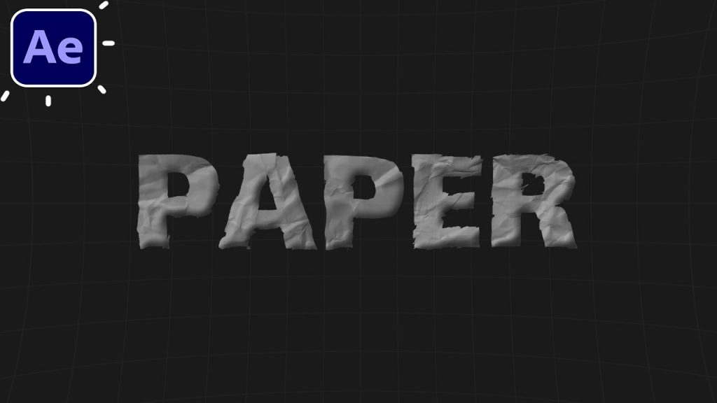 Textured Paper Animation on Text After Effects