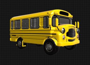 Cartoon Bus 3D Model