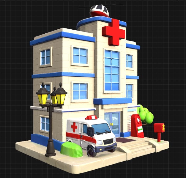 City Hospital 3D Model