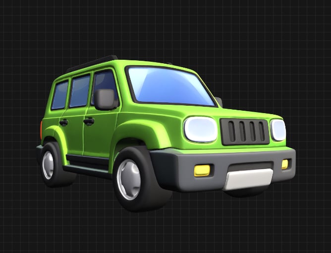 Emerald Explorer Car 3D Model