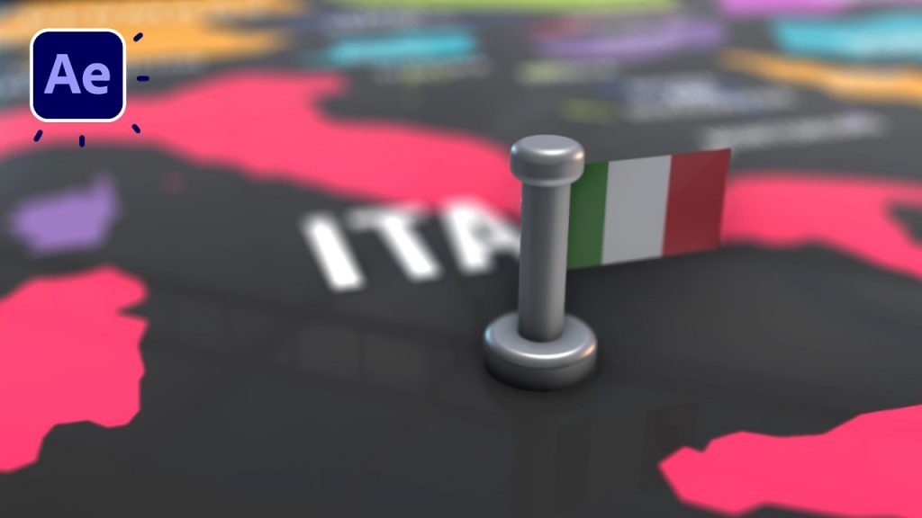 3D Map Location Pin Animation With Element 3D in After Effects