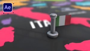 3D Map Location Pin Animation With Element 3D in After Effects