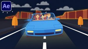 Create 2D Car Scene Animation After Effects Tutorial