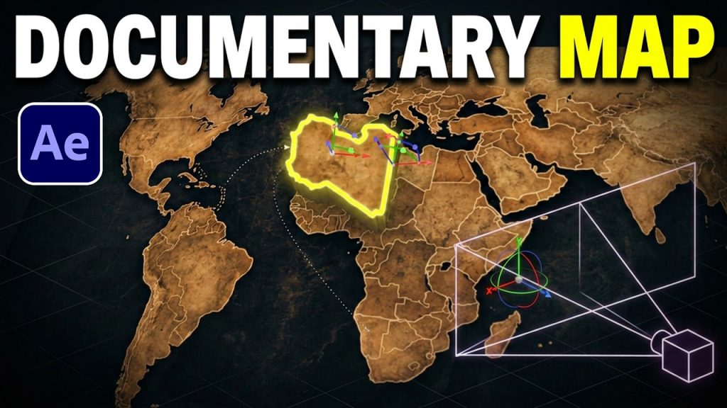 Create Cinematic Map Animation After Effects Tutorial