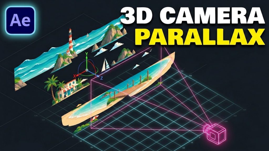 Parallax Animation with 3D Camera After Effects Tutorial