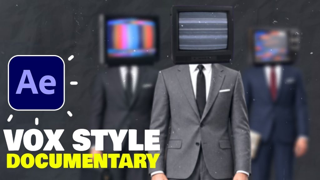 VOX Style Documentary TV-Head Collage Animation Video Tutorials in After Effects